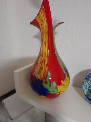Jarrón cristal Murano multicolor