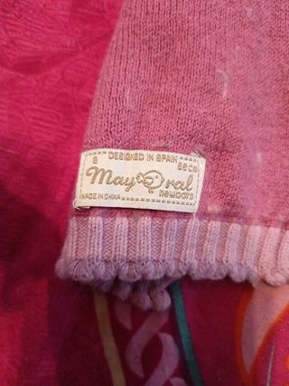 Bufanda niña puntos rosa