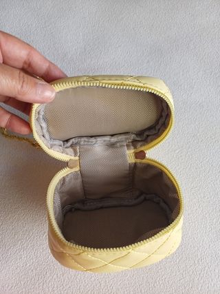 Mini borsa gialla trapuntata