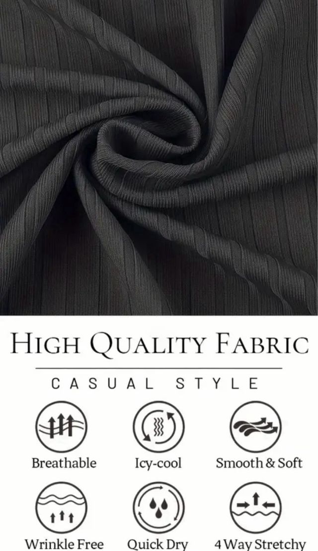 Polo canalé negro - Talla S