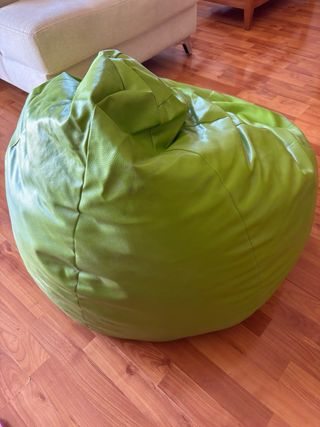 Puff verde para sentarse