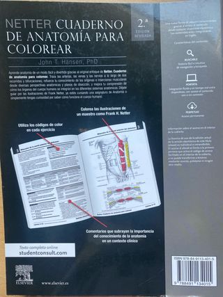 Netter Cuaderno de anatomía para colorear (2ª ed.)