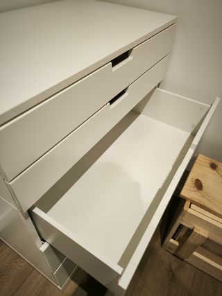 Cajonera NORDLI Ikea blanca 5 cajones