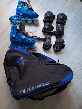 Patines en línea infantiles + protecciones