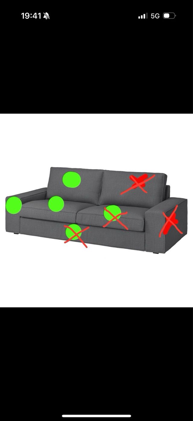 Funda sofá 3 plazas Ikea gris Skiftebo 