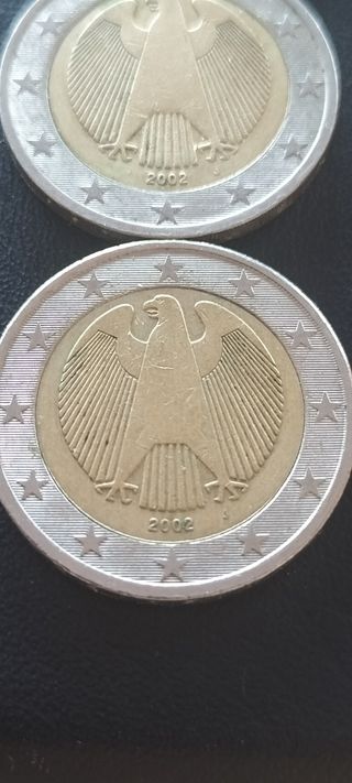 5 Monedas 2 Euros del 2002 ceca j 