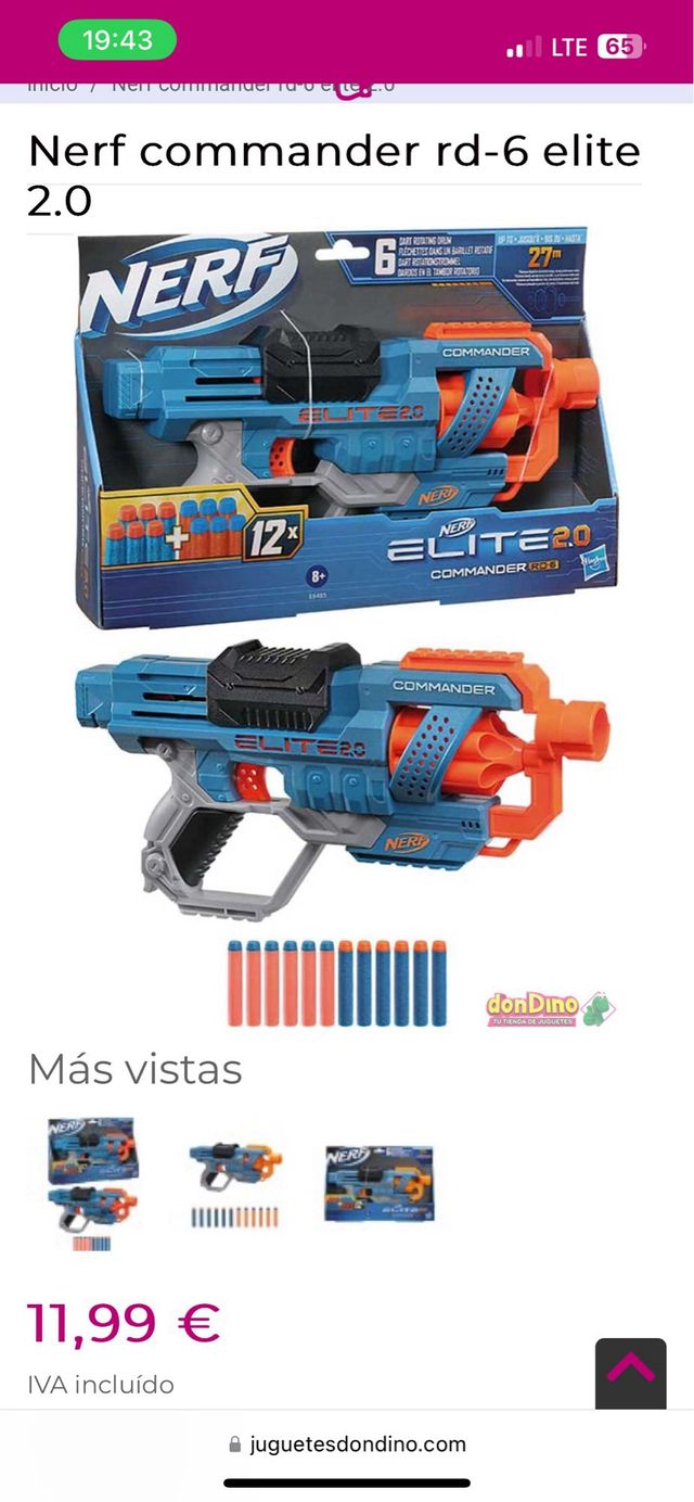 REBAJADA Nerf Elite 2.0 Commander