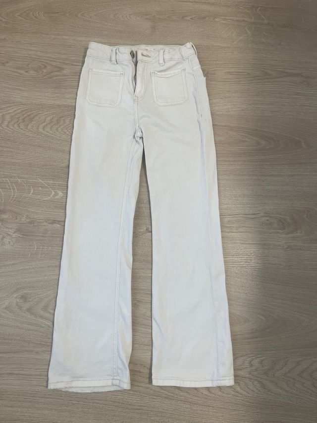 Jeans Mango Flare Blanco - Talla 11