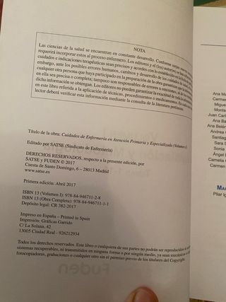 Cuidados de Enfermería en Atención primaria y Espe