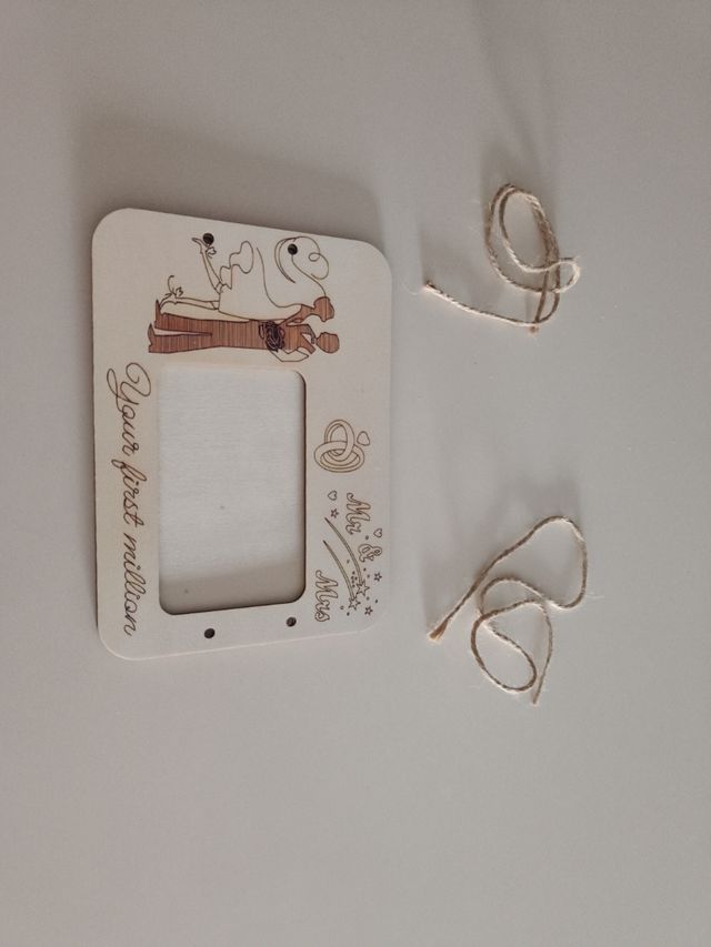 Cornice nuziale in legno, regalo per la sposa e lo sposo