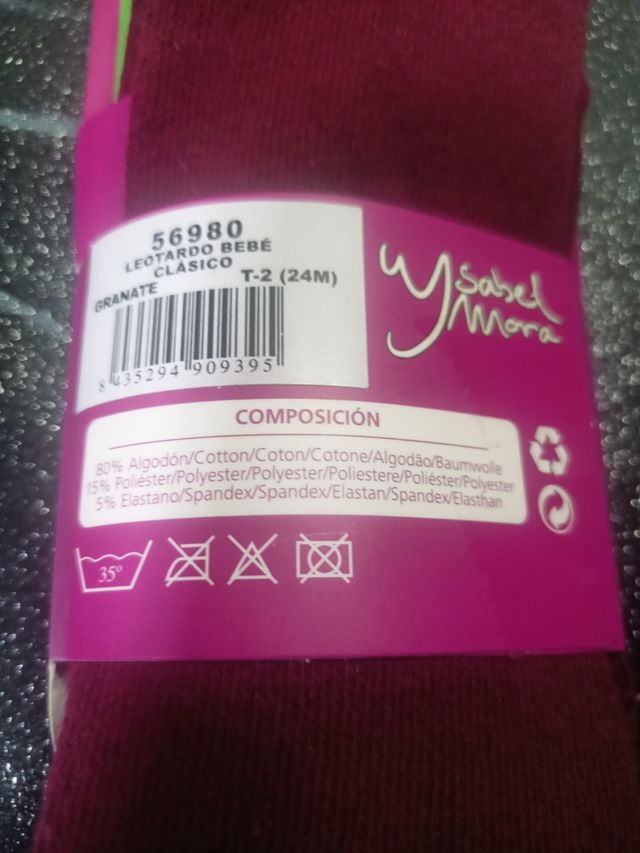 Leotardo Bebé Isabel Mora - Burdeos