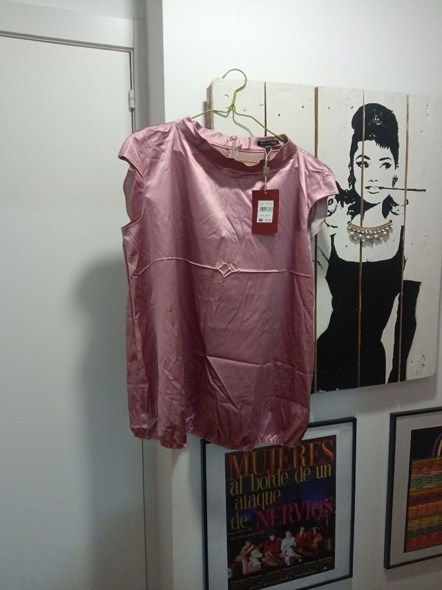 Blusa seda Pedro del Hierro rosa