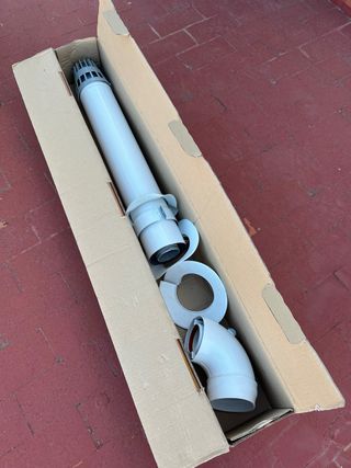 Chimenea gas natural blanca