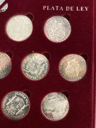 Historia de la peseta en plata (10 monedas)