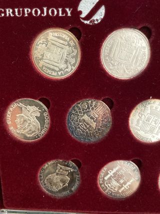 Historia de la peseta en plata (10 monedas)