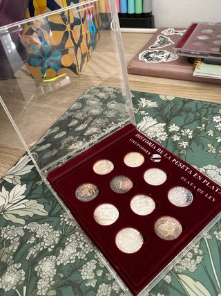 Historia de la peseta en plata (10 monedas)