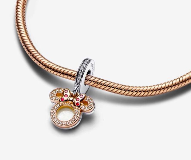 Charm Colgante Doble Silueta Minnie