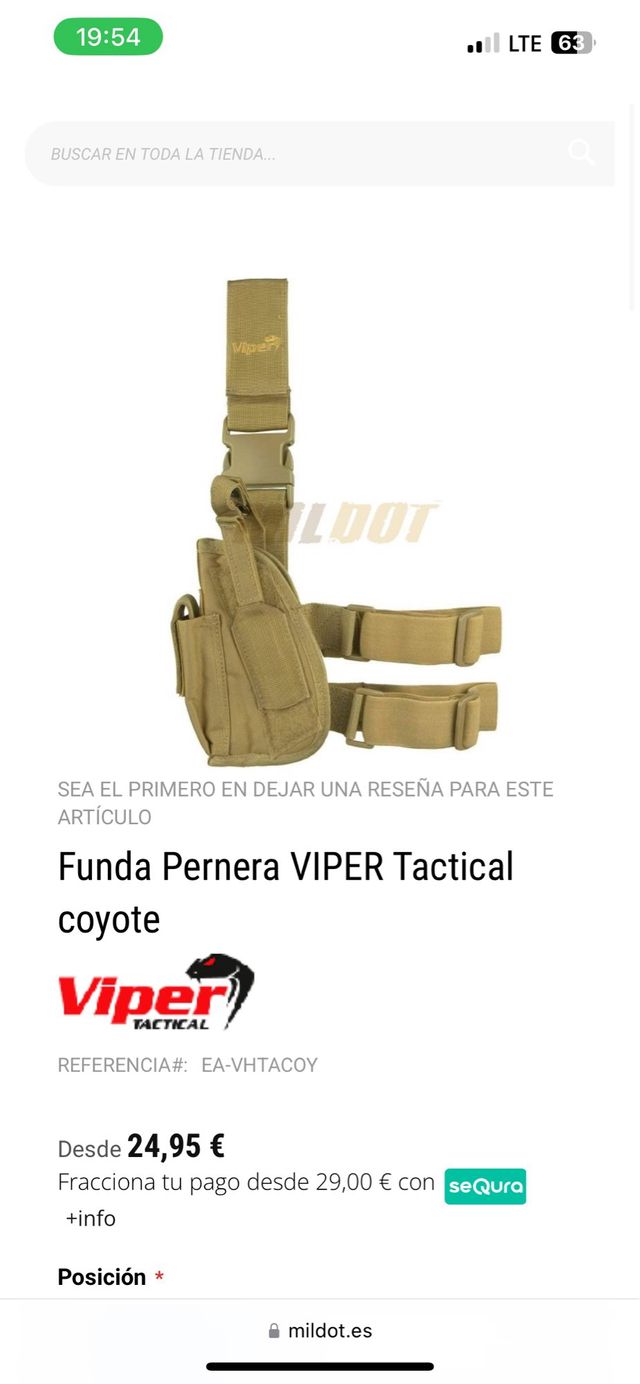 Funda pernera para pistola