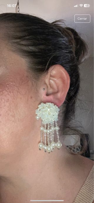 Pendientes perlas | Plata y blanco