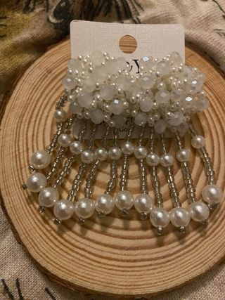 Pendientes perlas | Plata y blanco