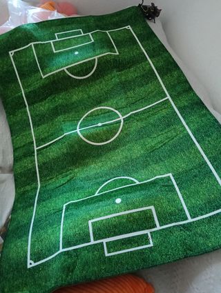 Alfombra fútbol - Verde y blanco