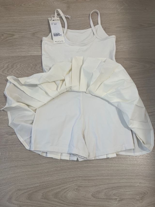 Vestido tenis niña crema 10-12, H&M nuevo