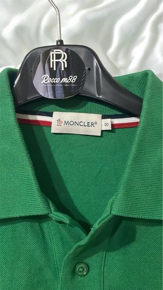 Polo Vintage Moncler colore verde, Taglia S