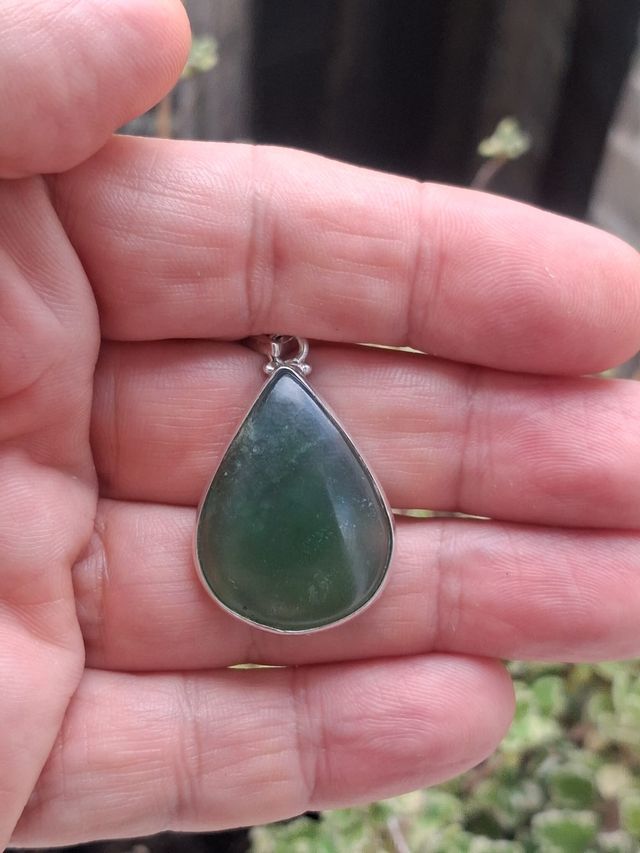 Colgante de Serpentina en Plata de Ley