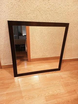 Espejo madera marrón oscuro
