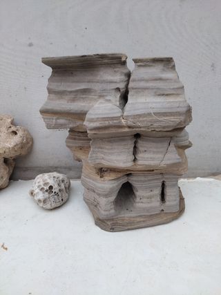 Decoración atrezzo acuario terrario piedras madera