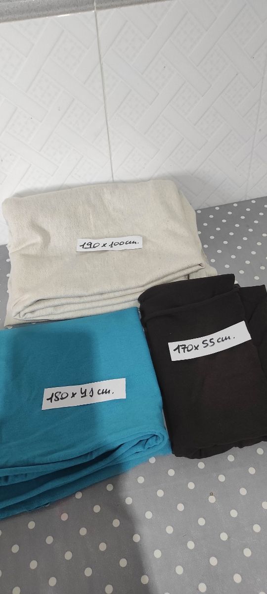 Lote 3 Retales de punto: 190x100, 180x40, 170x55cm