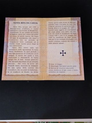 38 santini doppi pieghevoli s, Rita, sacro cuore, 