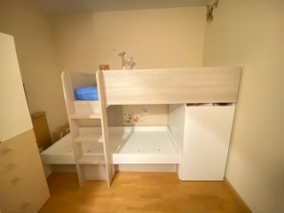 Litera infantil madera blanca-beige