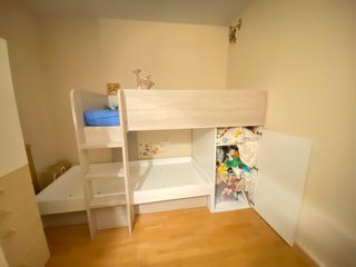 Litera infantil madera blanca-beige