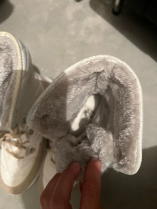 Botas invierno mujer beige-blanco