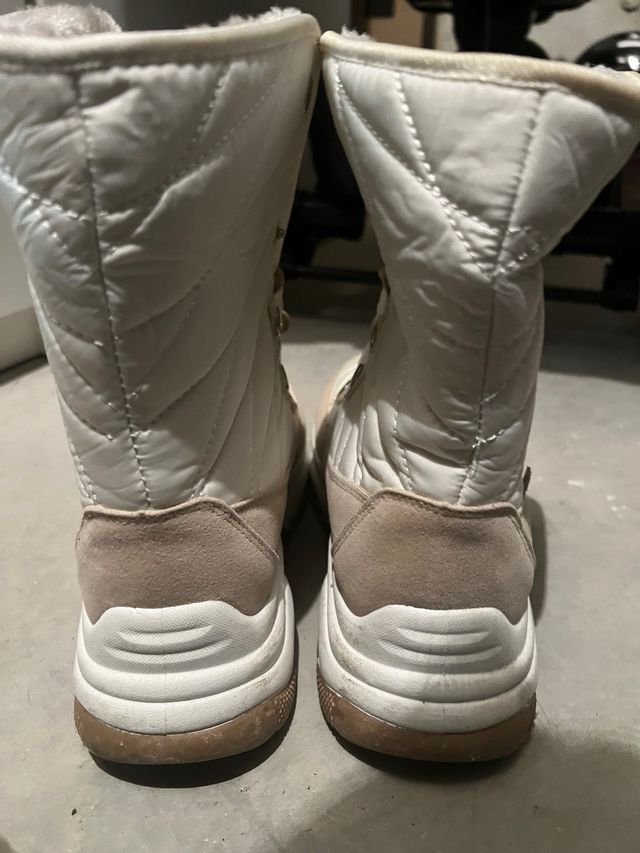 Botas invierno mujer beige-blanco