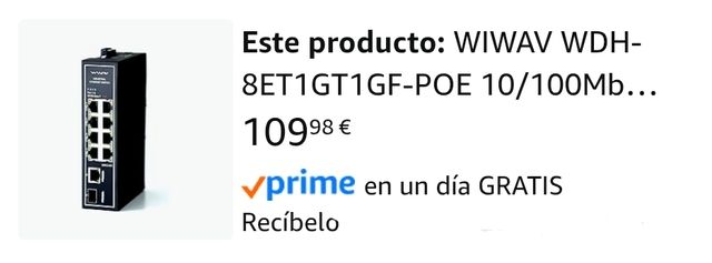 Switch Ethernet WIWAV 8 puertos PoE