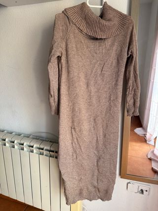 Vestido jersey marrón - Talla única