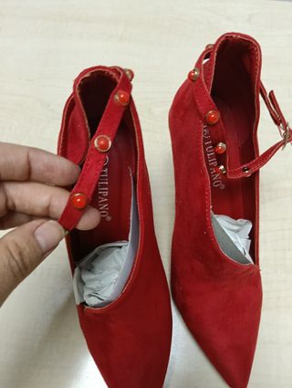 Zapatos Tulipan rojos de tacón