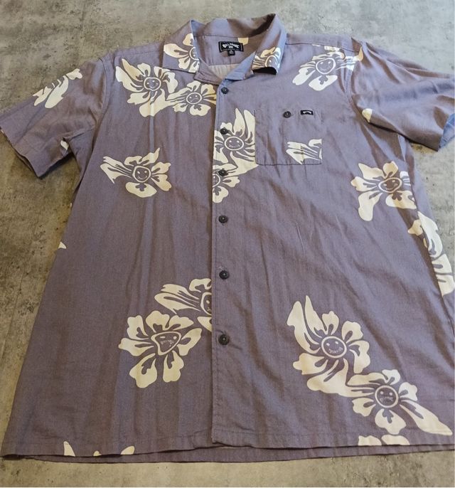 Camisa Billabong gris - Flores