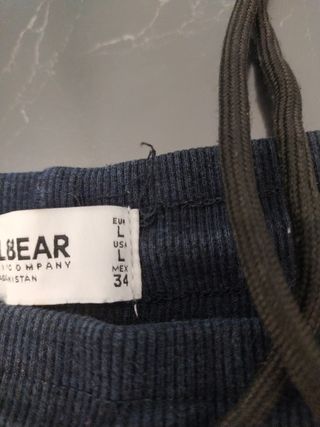 Pantaloni tuta blu con molle alla caviglie
