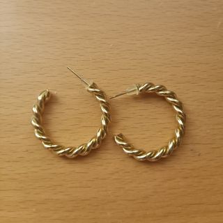 Pendientes aro dorados trenzado
