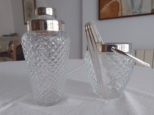 Coctelera y cubitera vintage