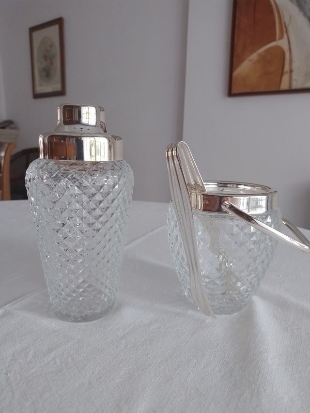 Coctelera y cubitera vintage