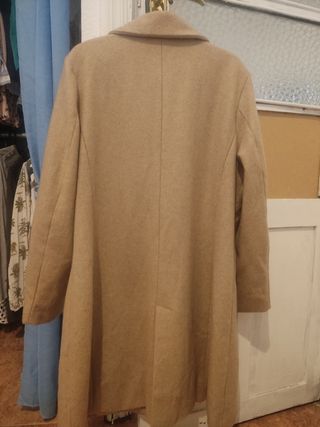 Abrigo beige lana-angora