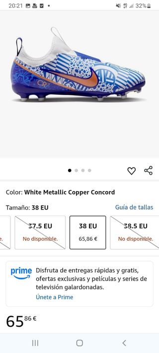 Botas Nike CR7 fútbol niño