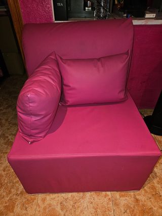 Sillón rosa polipiel hecho a mano