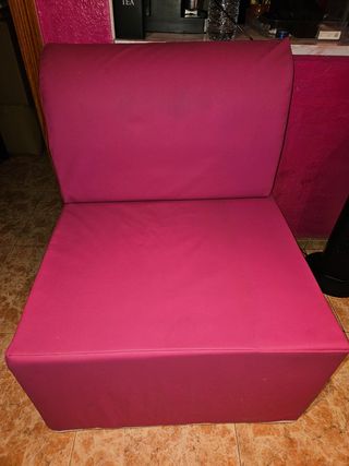 Sillón rosa polipiel hecho a mano