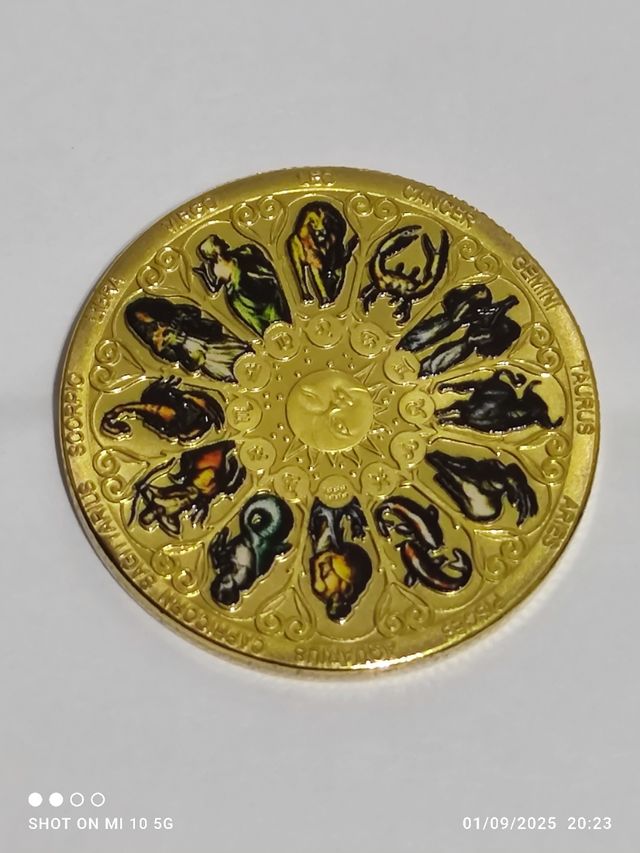 Moneta Zodiacale dorata