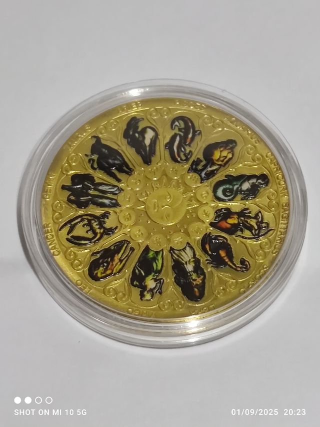 Moneta Zodiacale dorata